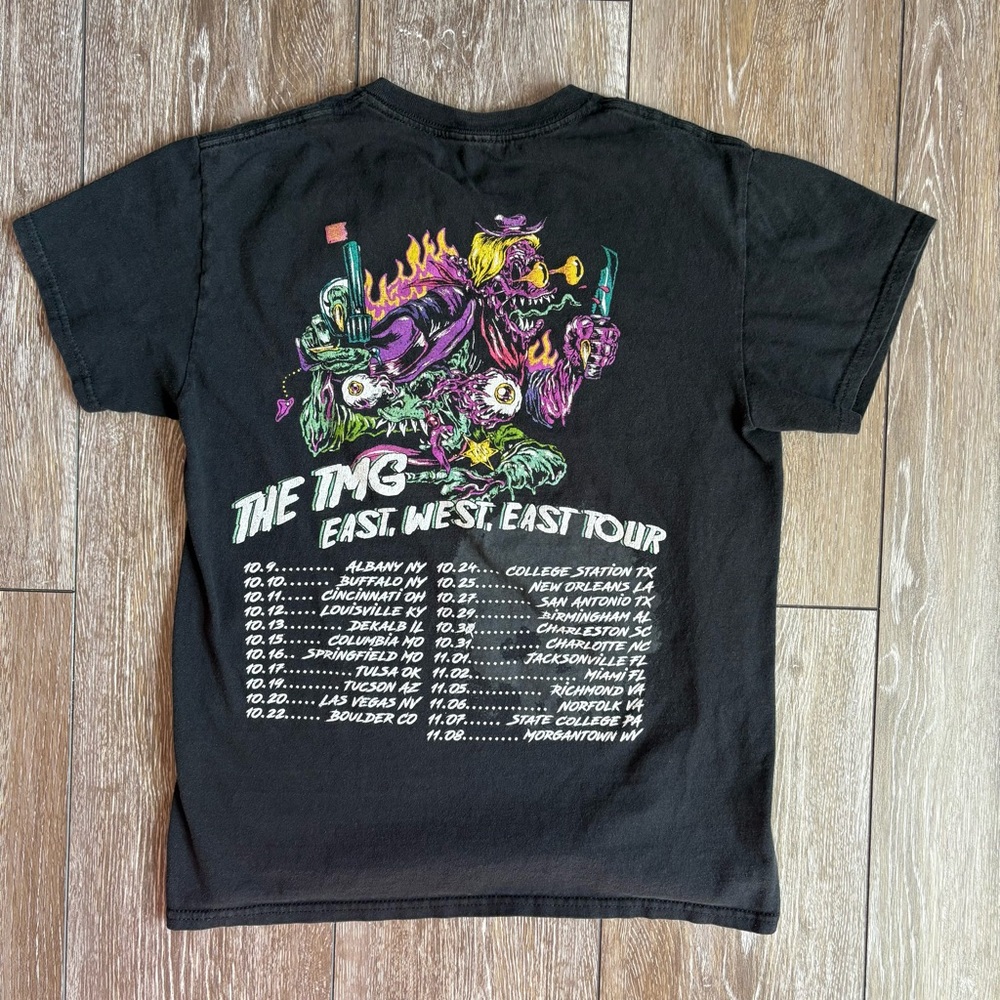 The Time East West East‎ Tour Graphic T-Shirt Concert Tour Tee Skeleton Cowboy